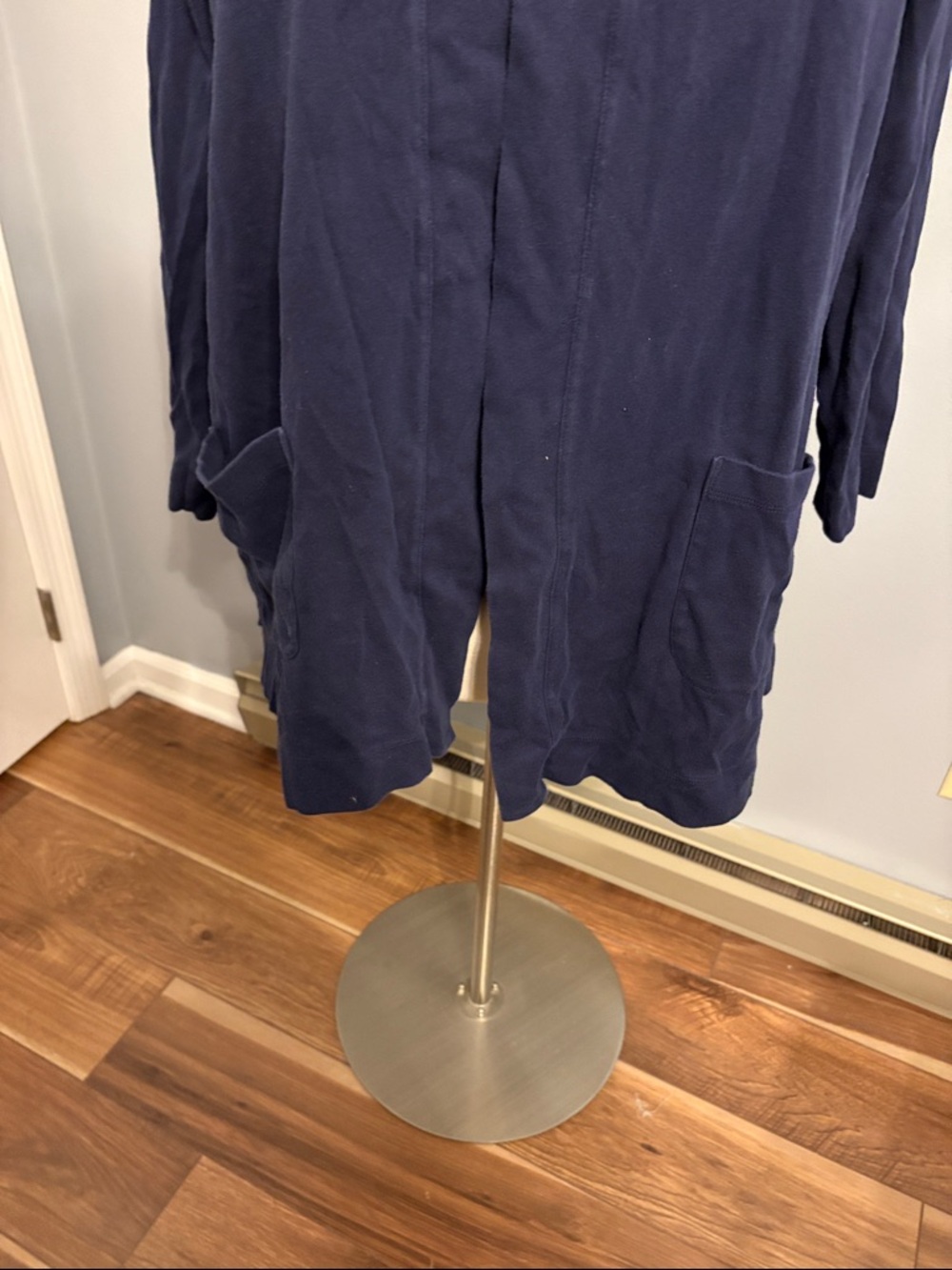 Isaac Mizrahi Navy Blue Open-Front Cardigan - Picture 3 of 6